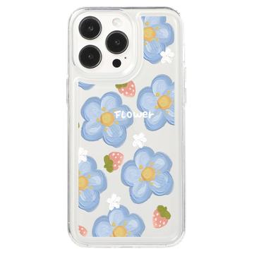 iPhone 15 Pro Max Fashion TPU Cover - blomster/jordbær