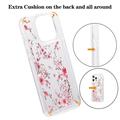 iPhone 15 Pro Max Fashion TPU Cover - lyserøde blomster