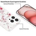 iPhone 15 Pro Max Fashion TPU Cover - lyserøde blomster