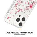 iPhone 15 Pro Max Fashion TPU Cover - lyserøde blomster