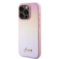 iPhone 15 Pro Max Guess Iridescent Metal Script Hybrid Cover