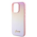 iPhone 15 Pro Max Guess Iridescent Metal Script Hybrid Cover