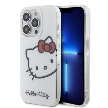 iPhone 15 Pro Max Hello Kitty IML Kitty Hoved Cover - Hvid