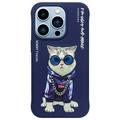 iPhone 15 Pro Max Nimmy Friends Glasses Cool Kat Cover - Blå