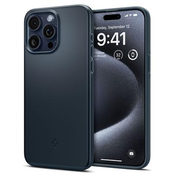 iPhone 15 Pro Spigen Thin Fit Hybrid Cover - Metalskifer