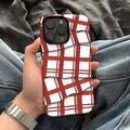 iPhone 15 Pro Striber aftageligt 2-i-1 hybrid cover - rød / hvid