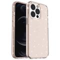 iPhone 15 Pro Stylish Glitter Series Hybrid Cover - Guld