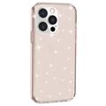 iPhone 15 Pro Stylish Glitter Series Hybrid Cover - Guld