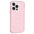 iPhone 15 Pro Stylish Glitter Series Hybrid Cover - Pink