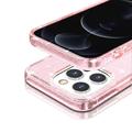 iPhone 15 Pro Stylish Glitter Series Hybrid Cover - Pink