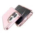 iPhone 15 Pro Stylish Glitter Series Hybrid Cover - Pink