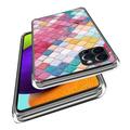 iPhone 15 Pro Stilfuld Ultra-Slim TPU Cover - Regnbue Rhombus