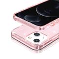 iPhone 15 Stylish Glitter Series Hybrid Cover - Pink