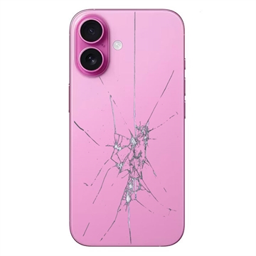 iPhone 16 Bagcover Reparation - kun glasset - Pink