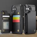 iPhone 16 Caseme C22-etui RFID-kortpung - Sort