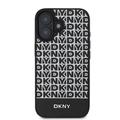 iPhone 16 DKNY Repeat Pattern Bottom Stripe Cover - MagSafe-kompatibel - Sort