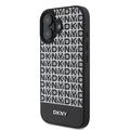 iPhone 16 DKNY Repeat Pattern Bottom Stripe Cover - MagSafe-kompatibel - Sort