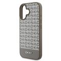 iPhone 16 DKNY Repeat Pattern Bottom Stripe Cover - MagSafe-kompatibel