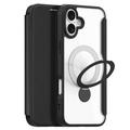 iPhone 16 Dux Ducis Skin X Pro Magnetisk Flip Cover - Sort