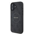 iPhone 16 Guess 4G farvet ringcover - MagSafe-kompatibel - Sort