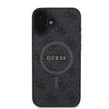 iPhone 16 Guess 4G farvet ringcover - MagSafe-kompatibel - Sort