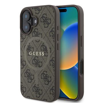 iPhone 16 Guess 4G farvet ringcover - MagSafe-kompatibel - brun