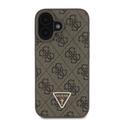 iPhone 16 Guess 4G Strass Triangle Metal Logo Cover med Crossbody Rem