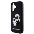 iPhone 16 Karl Lagerfeld 3D Rubber Karl & Choupette NFT Cover - sort