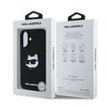 iPhone 16 Karl Lagerfeld Choupette Head MagSafe cover i flydende silikone - Sort