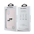 iPhone 16 Karl Lagerfeld Double Heads MagSafe cover i flydende silikone - Pink