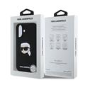 iPhone 16 Karl Lagerfeld Karl Head MagSafe cover i flydende silikone - Sort