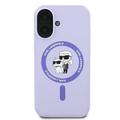 iPhone 16 Karl Lagerfeld Karl and Choupette MagSafe cover i flydende silikone