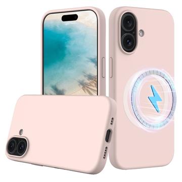 iPhone 16 Liquid Silikone Cover - MagSafe Kompatibel - Pink