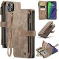 iPhone 16 Plus Caseme C30 Multifunktionel Pung - Brun