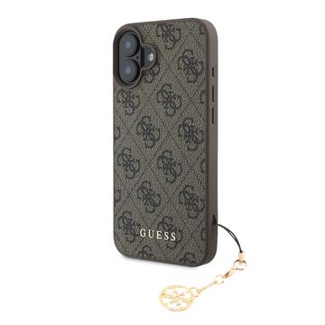 iPhone 16 Plus Guess 4G Charms Collection Hybrid Cover - Brun