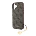 iPhone 16 Plus Guess 4G Charms Collection Hybrid Cover - Brun