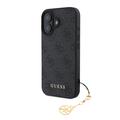 iPhone 16 Plus Guess 4G Charms Collection Hybrid Cover - Grå