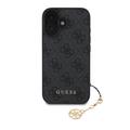 iPhone 16 Plus Guess 4G Charms Collection Hybrid Cover - Grå