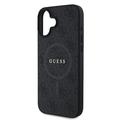 iPhone 16 Plus Guess 4G farvet ringcover - MagSafe-kompatibel - Sort