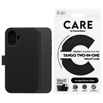 iPhone 16 Plus PanzerGlass Care Tango 2-i-1 pungetui - MagSafe-kompatibel - Sort