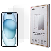 iPhone 16 Plus Saii 3D Premium Skærmbeskyttelse Hærdet Glas - 9H - 2 Stk.