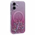 iPhone 16 Plus Sparkle Glow MagSafe Cover - pink