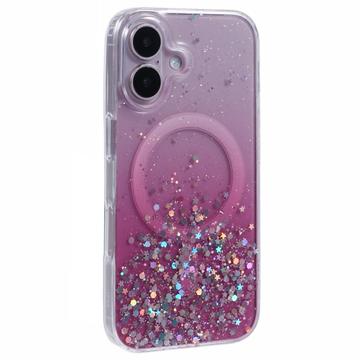 iPhone 16 Plus Sparkle Glow MagSafe Cover - pink