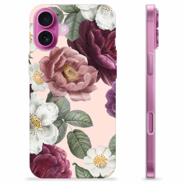 iPhone 16 Plus TPU Cover - Romantiske Blomster