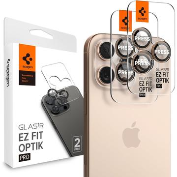 iPhone 16 Pro/16 Pro Max Spigen Glas.tR Ez Fit Optik Pro Kamera Linse Hærdet Glas - Desert titanium