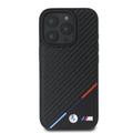 iPhone 16 Pro BMW M Carbon Tricolor Line Cover - MagSafe-kompatibel - Sort