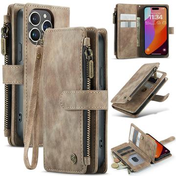 iPhone 16 Pro Caseme C30 Multifunktionel Pung - Brun