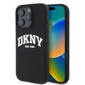 iPhone 16 Pro DKNY Liquid Silicone Arch Logo Cover - MagSafe-kompatibel - Sort