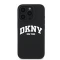 iPhone 16 Pro DKNY Liquid Silicone Arch Logo Cover - MagSafe-kompatibel - Sort