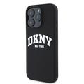 iPhone 16 Pro DKNY Liquid Silicone Arch Logo Cover - MagSafe-kompatibel - Sort